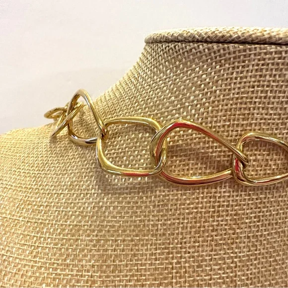 New Premier Designs Necklace Chunky Gold linking chain, shiny - Picture 7 of 8